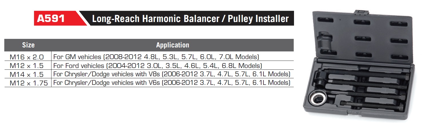 A591 Long-Reach Harmonic Balancer / Pulley Installer